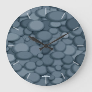 Elegant Blue Gray Rock Clock Grote Klok