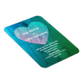 Elegant Blue Green Twilight Wedding Magnet Card Magneet (Rechterzijde)