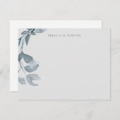 Elegant Blue Greenery - Speciaal verhaal Notitiekaartje (Voorkant / Achterkant)