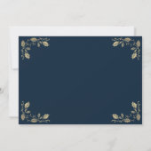 Elegant Blue Holly vat kerstfeestdag Kaart (Achterkant)