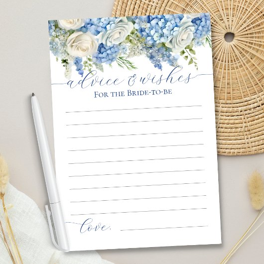 Elegant Blue Hydrangea Advies en Wensen Kaart