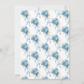 Elegant Blue Hydrangea Bow Vrijgezellenfeest Kaart (Achterkant)