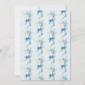 Elegant Blue Hydrangea Bow Vrijgezellenfeest Kaart (Achterkant)