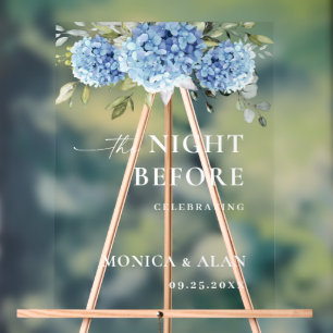 Elégant Blue Hydrangea Eucalyptus REHEARSAL DÎNER