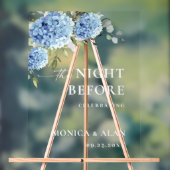 Elégant Blue Hydrangea Eucalyptus REHEARSAL DÎNER (Neutre)