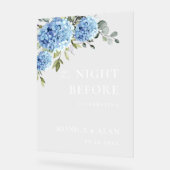 Elégant Blue Hydrangea Eucalyptus REHEARSAL DÎNER (Angle)