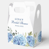 Elegant Blue Hydrangea Eucalyptus Vrijgezellenfees Bedankdoosjes (Geopend)