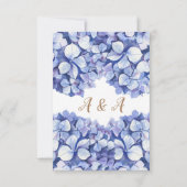 Elegant Blue Hydrangea Floral Wedding Invitation (Achterkant)