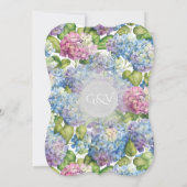 Elegant Blue Hydrangea Floral Wedding Invitation Kaart (Achterkant)