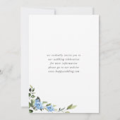 Elegant Blue Hydrangea Floral Wedding Save The Date (Achterkant)