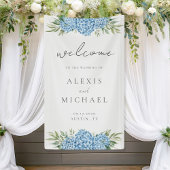 Elegant Blue Hydrangea Floral Wedding Spandoek