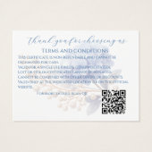 Elegant Blue Hydrangea Gift Kaart Klantvoucher (Achterkant)