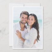 Elegant Blue Hydrangea Greenery Wedding Save The Date (Achterkant)