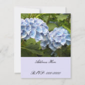 Elegant Blue Hydrangea House Warming Invitation Kaart (Achterkant)