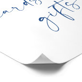 Elegant Blue Hydrangea Kaarten en geschenken bruil Poster (Hoek)