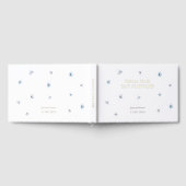 Elégant Blue Hydrangea Mariage livre d'hôtes (Complet)