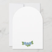 Elegant Blue Hydrangea Monogram Crest Baby shower Kaart (Achterkant)