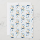 Elegant Blue Hydrangea Prosecco Bow Vrijgezellenfe Kaart (Achterkant)