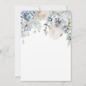 Elegant Blue Hydrangea & Rozen Baptisme Invitation Kaart (Achterkant)