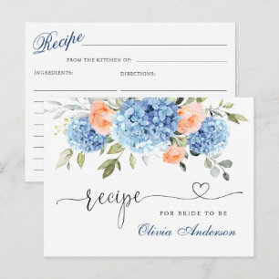 Elegant Blue Hydrangea Vrijgezellenfeest Recept Ka Briefkaart