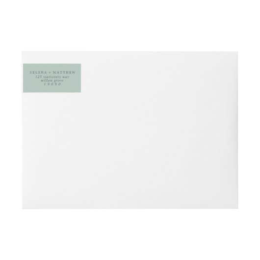 Elegant Blue Hydrangea Weddenschap Wrap rond label (Voorkant)