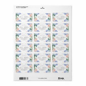 Elegant Blue Hydrangea Wedding RSVP Adresetiketten Etiket (Full Sheet)