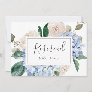 Elegant Blue Hydrangea   Wit gereserveerd teken