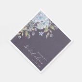 Elegant Blue Hydrangeas Navy Vrijgezellenfeest Servet (Hoek)