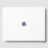 Elegant Blue Hydrangeas Waterverf Wedding Gastenboek (Achterkant)