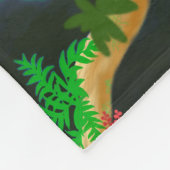 Elegant Blue Indian Peacock Fleece Blanket (Hoek)