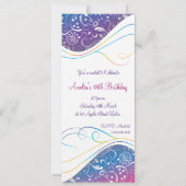 Elegant Blue Invitation Kaart (Achterkant)