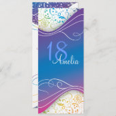 Elegant Blue Invitation Kaart (Voorkant / Achterkant)