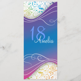 Elegant Blue Invitation Kaart