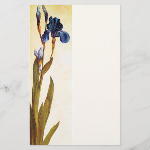 ELEGANT BLUE IRIS Floral Briefpapier