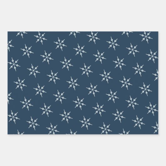 Elegant Blue Ivory Merry kerst Inpakpapier Vel (Voorkant 2)
