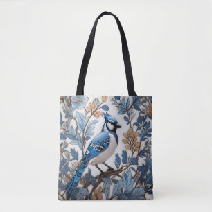 Elegant Blue Jay William Morris geïnspireerd Draagtas