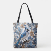 Elegant Blue Jay William Morris geïnspireerd Draagtas (Achterkant)