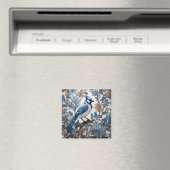 Elegant Blue Jay William Morris geïnspireerd Magneet (Insitu (Vaatwasser))