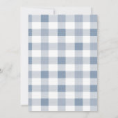 Elegant Blue Jean Clothesline Denim Baby Shower Kaart (Achterkant)