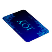 Elégant Blue Joy Flake Flexible Photo Magnet (Côté Droit)