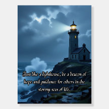 Elegant Blue Lighthouse Beacon