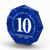 Elegant Blue Marble 10 jaar Jubileum Fotoblokken (Rechts)