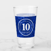 Elegant Blue Marble 10 jaar Jubileum Glas (Voorkant)
