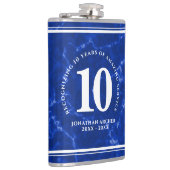 Elegant Blue Marble 10 jaar Jubileum Heupfles (Rechts)