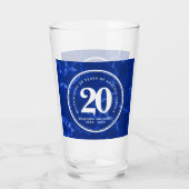 Elegant Blue Marble 20 jaar Jubileum Glas (Achterkant)