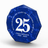 Elegant Blue Marble 25 jaar Jubileum Fotoblokken (Rechts)