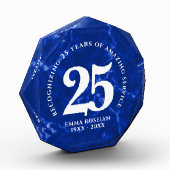 Elegant Blue Marble 25 jaar Jubileum Fotoblokken (Links)