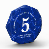 Elegant Blue Marble 5 jaar Jubileum Fotoblokken (Links)