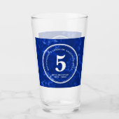 Elegant Blue Marble 5 jaar Jubileum Glas (Voorkant)