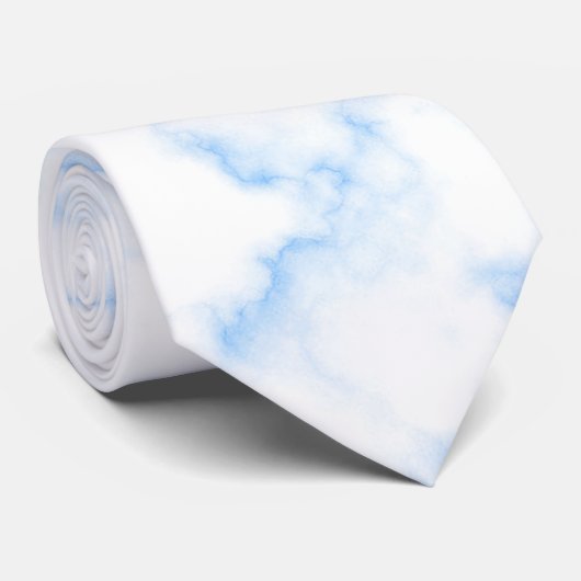 Elegant Blue Marble Stropdas (Opgerold)